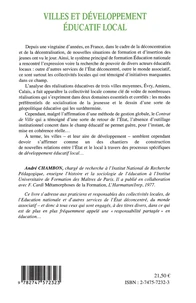 Villes et developpement educatif local : les cas d'evry, d'amiens et de calais