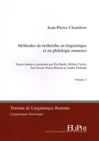 Méthodes de recherche en linguistique et en philologie romanes