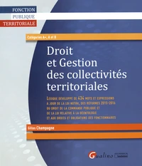 Droit et gestion des collectivités territoriales