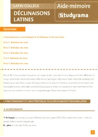 Déclinaisons latines