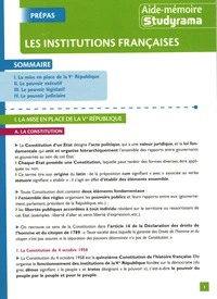Les institutions françaises