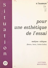 Pour une esthétique de l'essai