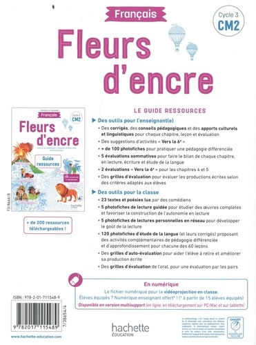 Français CM2 Cycle 3 Fleurs d'encre  Edition 2021
