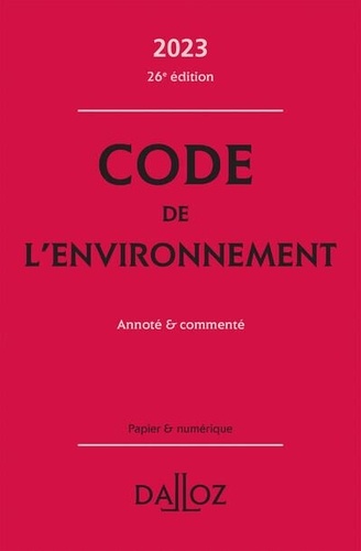 Code de l'environnement  Edition 2023