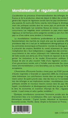 Mondialisation et régulation sociale. XXIIIèmes Journées de l'Association d'Economie Sociale, Grenoble, 11-12 septembre 2003, Tome 2