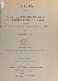Synthèse de l'acide cystéique et de la taurine à partir du sulfate dans l'œuf embryonné de poule