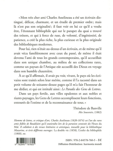 Le paradis des gens de lettres. Suivi de Portrait de Charles Asselineau extrait de Mes souvenirs