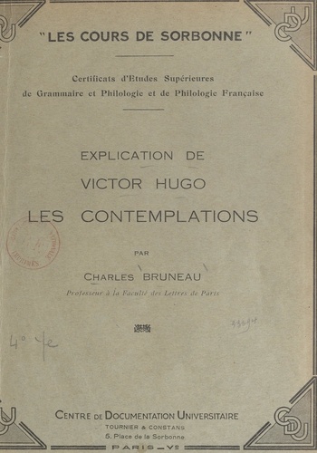 Explication de Victor Hugo : Les Contemplations