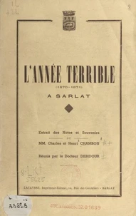 L'année terrible à Sarlat, 1870-1871