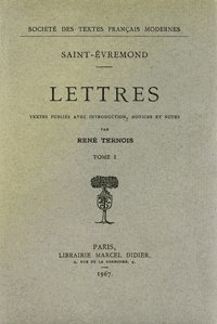 Charles de Saint-Evremond - Lettres - Tome I.