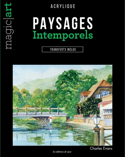 Charles Evans - Paysages intemporels - Acrylique - Transferts inclus.