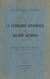 La sociologie économique de Walther Rathenau