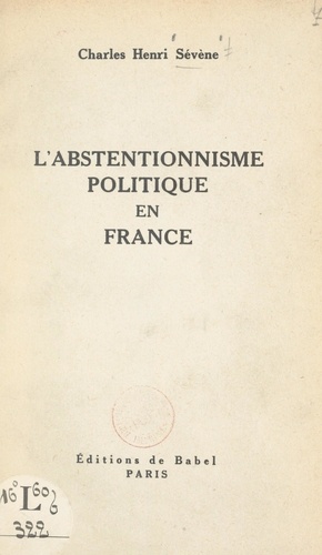 L'abstentionnisme politique en France