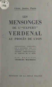 Les mensonges de « l'expert » Verdenal au procès de Lyon