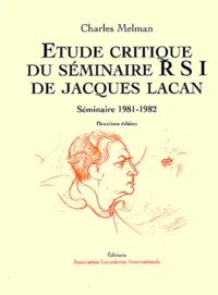Livre Etude Critique Du Seminaire Rsi De Jacques Lacan Seminaire 1981 1982 Pdf Pdf Top