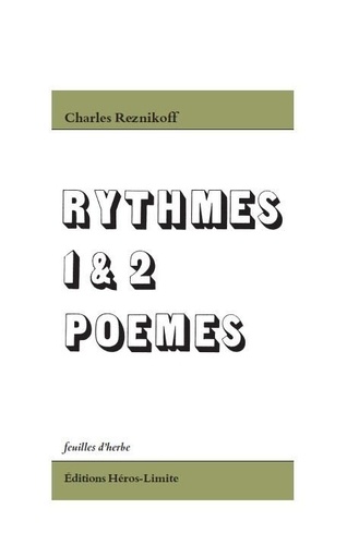 Charles Reznikoff - Rythmes 1 & 2, Poèmes.