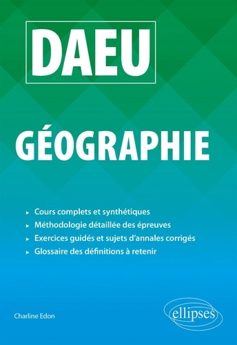 DAEU Géographie  Edition 2020