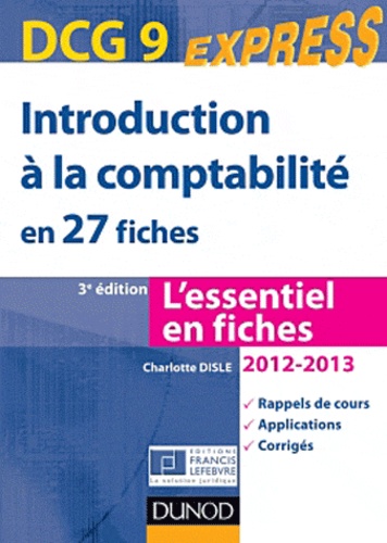 Introduction à la comptabilité DCG 9 en 27 fiches 3e édition