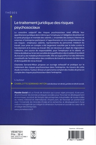 Le traitement juridique des risques psychosociaux