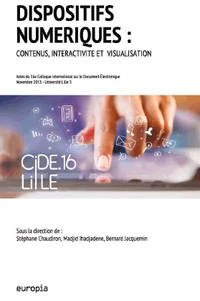 Dispositifs numériques : contenus, interactivité et visualisation