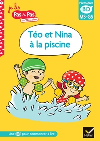 Téo et Nina à la piscine. Premières BD MS-GS