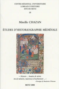 Etudes d'historiographie médiévale