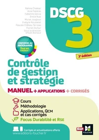DSCG 3 - Contrôle de gestion et stratégie - Manuel et applications