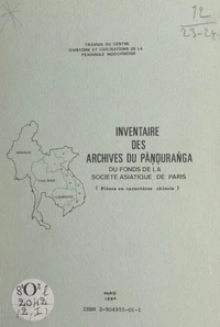 Inventaire des archives du Pāṇḍuraṅga du fonds de la Société asiatique de Paris