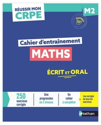 Réussir mon CRPE - Maths M2 cahier d'entrainement 2027-2028