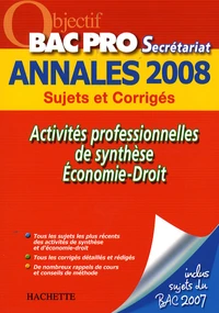 Activités professionnelles de synthèse/Economie-Droit Bac Pro secrétariat