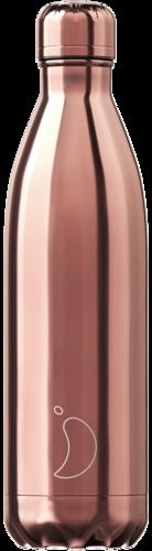 CHILLYS - GOURDE ISOTHERME 750ML  ROSE GOLDEN CHROME CHILLYS