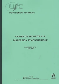 Cahier de sécurité n°6, dispersion atmosphérique