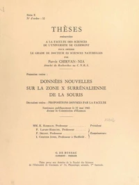 Données nouvelles sur la zone X surrénalienne de la souris