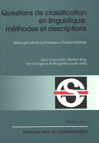 Questions de classification en linguistique : méthodes et descriptions