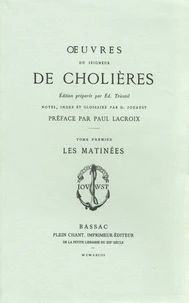 Oeuvres du seigneur de Cholières