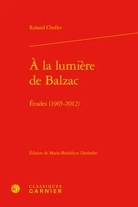A la lumière de Balzac