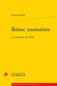 Balzac journaliste