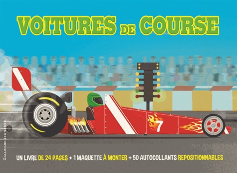 Chris Oxlade et Andrew Crowson - Voitures de course - Coffret livre + maquette à monter + 50 autocollants repositionnables.