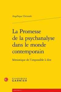 La Promesse de la psychanalyse dans le monde contemporain