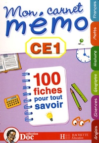 Christel Cordonnier et Jean-Etienne Hérété - Mon carnet mémo CE1.