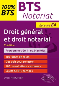 Christel Morel Journel - Droit général et droit notarial BTS Notariat épreuve E4.