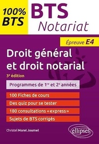 Christel Morel Journel - Droit général et droit notarial BTS Notariat épreuve E4.