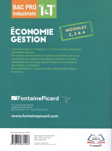 Economie Gestion 1re & Tle Bac pro industriels. Modules 2, 3 & 4