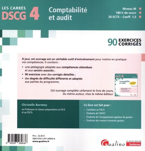 Comptabilité et audit DSCG 4. 90 exercices corrigés  Edition 2024-2025