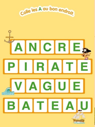 140 gommettes pour apprendre les lettres et les chiffres. Les pirates