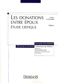 Les donations entre époux
