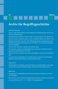 Archiv für Begriffsgeschichte. Band 48