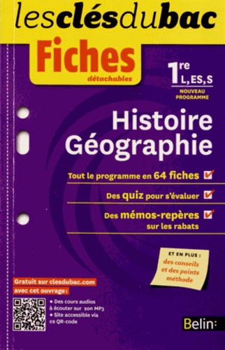 Christian Birebent - Histoire géographie 1e L, ES, S - Fiches détachables.
