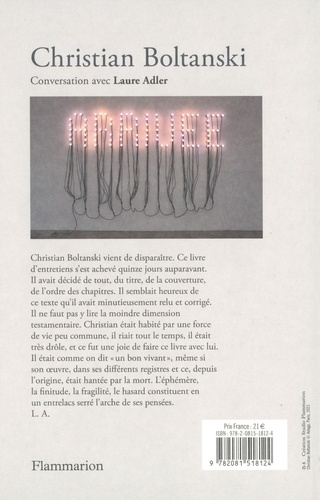 Christian Boltanski - Récits. Conversation avec Laure Adler