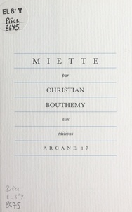 Christian Bouthemy - Miette.